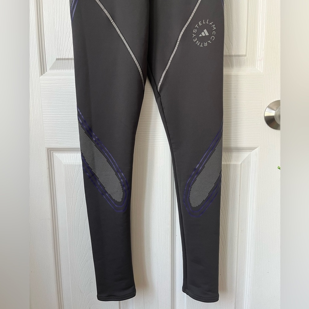 Adidas Stella McCartney Bib Tights Jumpsuit Black Gray Women's Small - Picture 7 of 11